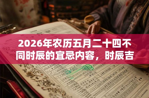2026年农历五月二十四不同时辰的宜忌内容，时辰吉凶详解