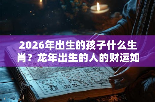 2026年出生的孩子什么生肖？龙年出生的人的财运如何