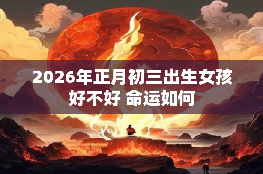 2026年正月初三出生女孩好不好 命运如何