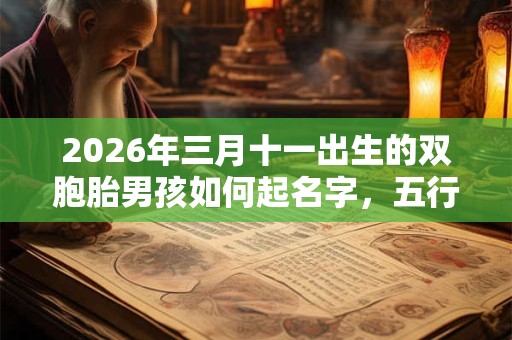 2026年三月十一出生的双胞胎男孩如何起名字，五行属什么
