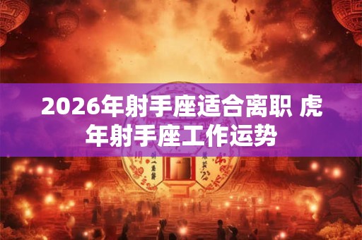 2026年射手座适合离职 虎年射手座工作运势
