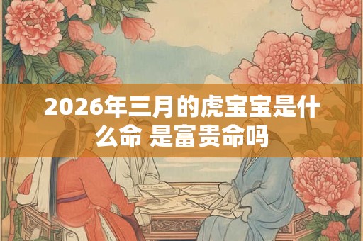 2026年三月的虎宝宝是什么命 是富贵命吗