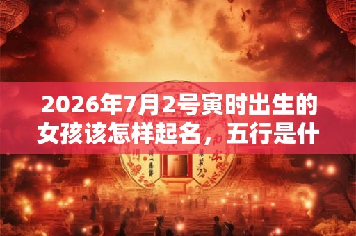 2026年7月2号寅时出生的女孩该怎样起名，五行是什么？