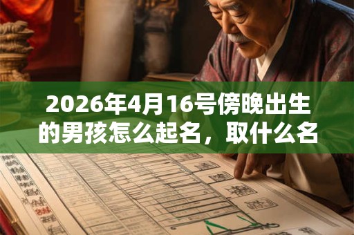 2026年4月16号傍晚出生的男孩怎么起名，取什么名字吉祥？