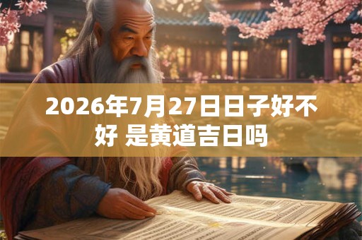 2026年7月27日日子好不好 是黄道吉日吗