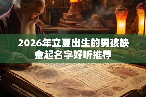 2026年立夏出生的男孩缺金起名字好听推荐
