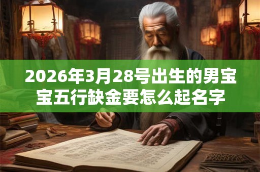 2026年3月28号出生的男宝宝五行缺金要怎么起名字