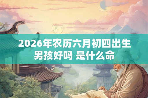 2026年农历六月初四出生男孩好吗 是什么命