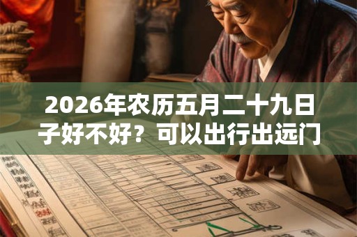 2026年农历五月二十九日子好不好？可以出行出远门吗？