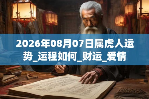 2026年08月07日属虎人运势_运程如何_财运_爱情