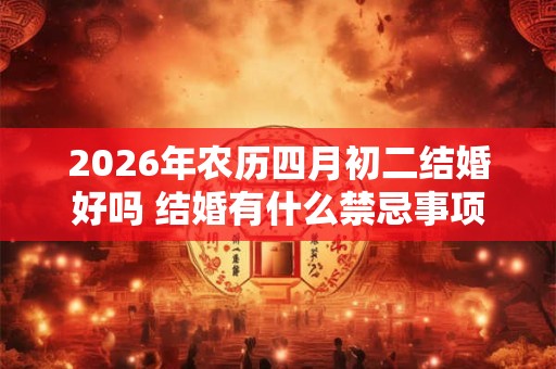 2026年农历四月初二结婚好吗 结婚有什么禁忌事项