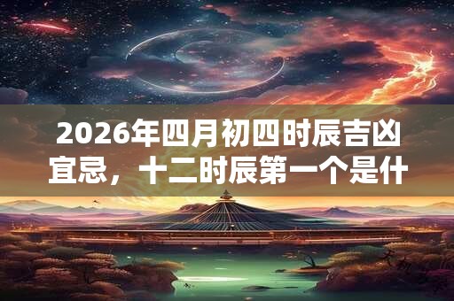 2026年四月初四时辰吉凶宜忌，十二时辰第一个是什么时辰？