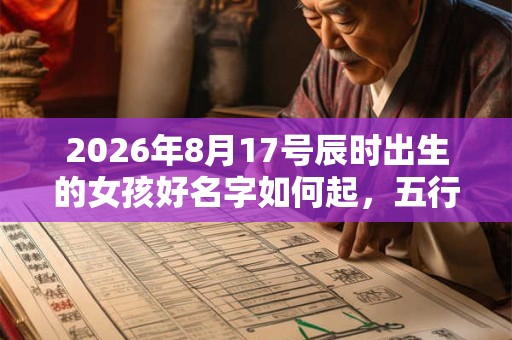 2026年8月17号辰时出生的女孩好名字如何起，五行属什么