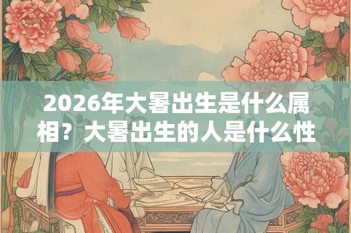 2026年大暑出生是什么属相?大暑出生的人是什么性格? 2026年大暑出生是什么属相?大暑出生的人是什么性格?