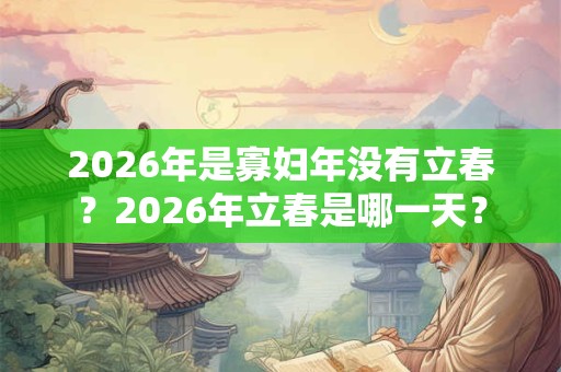 2026年是寡妇年没有立春?2026年立春是哪一天? 2026年是寡妇年没有立春?2026年立春是哪一天?