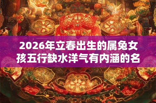 2026年立春出生的属兔女孩五行缺水洋气有内涵的名字精选
