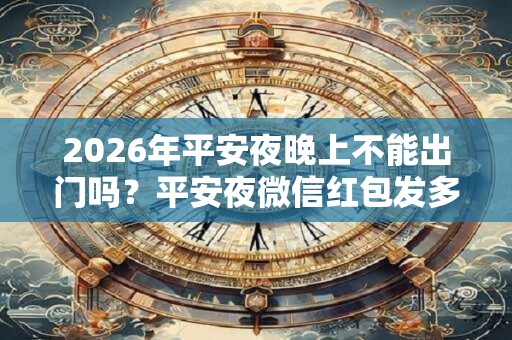 2026年平安夜晚上不能出门吗？平安夜微信红包发多少合适？