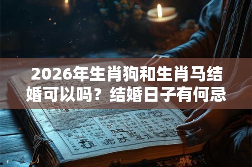2026年生肖狗和生肖马结婚可以吗?结婚日子有何忌讳? 2026年生肖狗和生肖马结婚可以吗?结婚日子有何忌讳?
