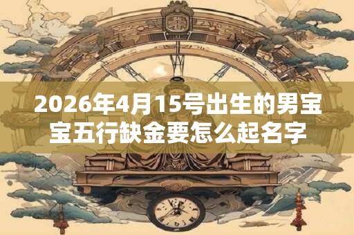 2026年4月15号出生的男宝宝五行缺金要怎么起名字