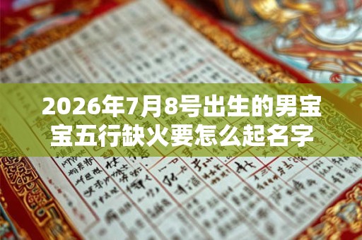 2026年7月8号出生的男宝宝五行缺火要怎么起名字