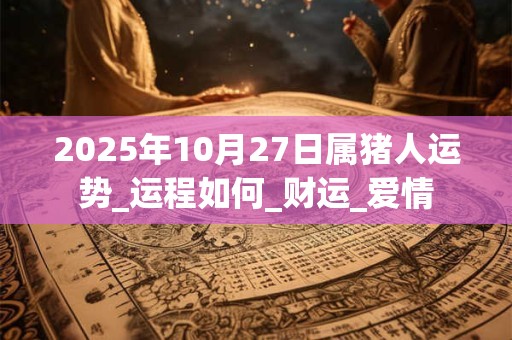 2025年10月27日属猪人运势_运程如何_财运_爱情