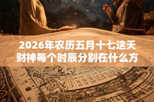 2026年农历五月十七这天财神每个时辰分别在什么方位？