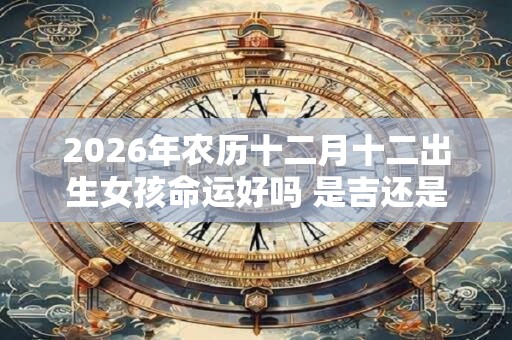 2026年农历十二月十二出生女孩命运好吗 是吉还是凶