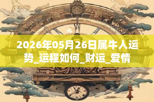 2026年05月26日属牛人运势_运程如何_财运_爱情 2026年05月26日属牛人运势_运程如何_财运_爱情