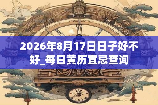 2026年8月17日日子好不好_每日黄历宜忌查询