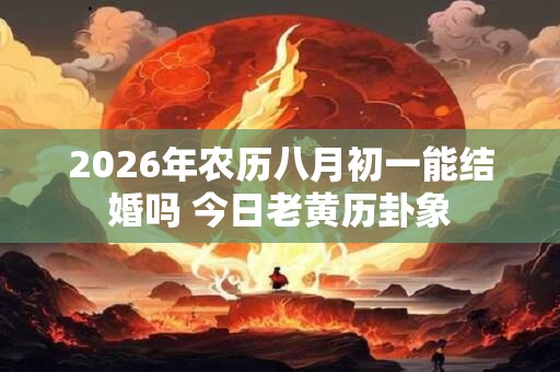 2026年农历八月初一能结婚吗 今日老黄历卦象