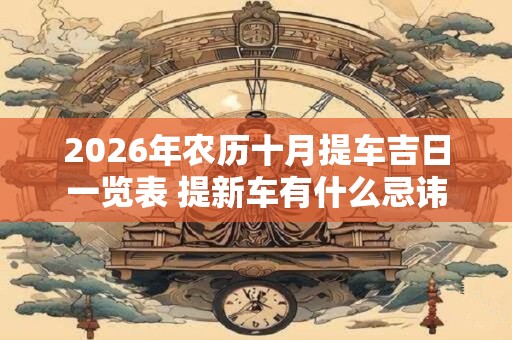 2026年农历十月提车吉日一览表 提新车有什么忌讳