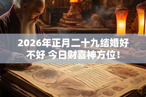 2026年正月二十九结婚好不好 今日财喜神方位! 2026年正月二十九结婚好不好 今日财喜神方位!