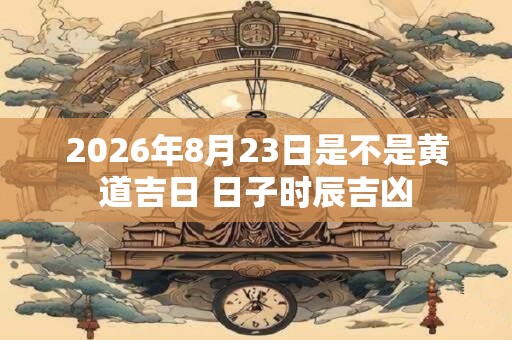 2026年8月23日是不是黄道吉日 日子时辰吉凶 2026年8月23日是不是黄道吉日 日子时辰吉凶