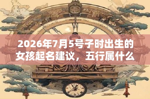 2026年7月5号子时出生的女孩起名建议，五行属什么