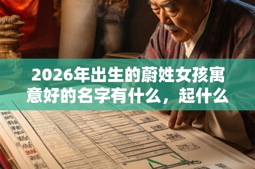 2026年出生的蔚姓女孩寓意好的名字有什么，起什么名字好