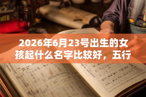 2026年6月23号出生的女孩起什么名字比较好，五行属什么