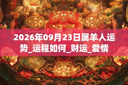 2026年09月23日属羊人运势_运程如何_财运_爱情