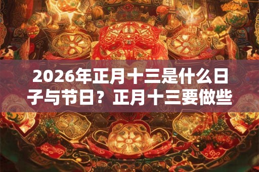 2026年正月十三是什么日子与节日?正月十三要做些什么? 2026年正月十三是什么日子与节日?正月十三要做些什么?