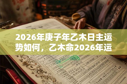 2026年庚子年乙木日主运势如何,乙木命2026年运势解析 2026年庚子年乙木日主运势如何,乙木命2026年运势解析