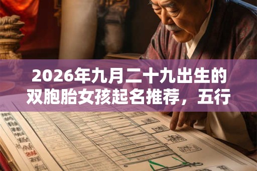 2026年九月二十九出生的双胞胎女孩起名推荐，五行属什么