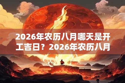 2026年农历八月哪天是开工吉日?2026年农历八月开工吉日一览 2026年农历八月哪天是开工吉日?2026年农历八月开工吉日一览