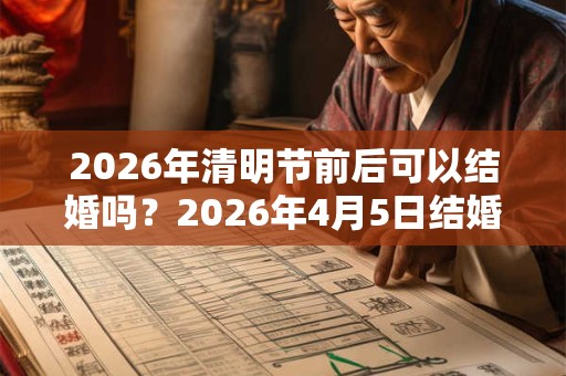 2026年清明节前后可以结婚吗？2026年4月5日结婚好不好？