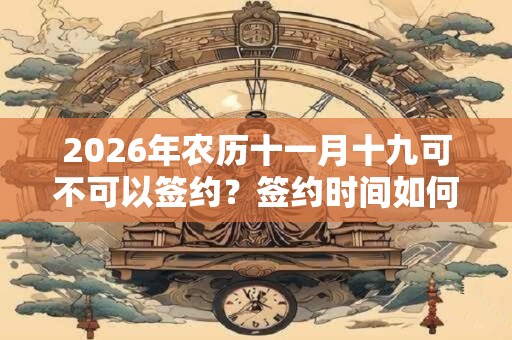 2026年农历十一月十九可不可以签约？签约时间如何选择？
