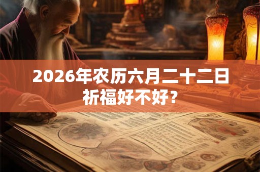 2026年农历六月二十二日祈福好不好？