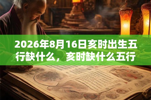 2026年8月16日亥时出生五行缺什么,亥时缺什么五行 2026年8月16日亥时出生五行缺什么,亥时缺什么五行