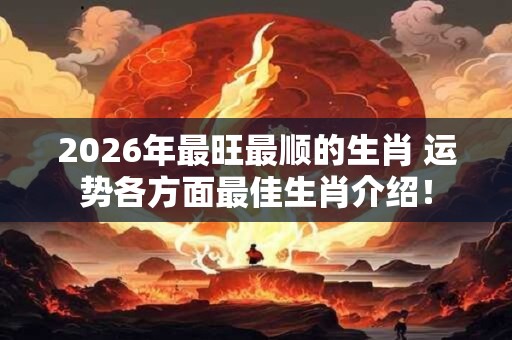2026年最旺最顺的生肖 运势各方面最佳生肖介绍! 2026年最旺最顺的生肖 运势各方面最佳生肖介绍!