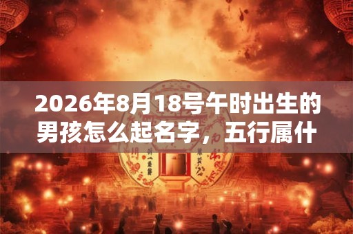 2026年8月18号午时出生的男孩怎么起名字,五行属什么 2026年8月18号午时出生的男孩怎么起名字,五行属什么