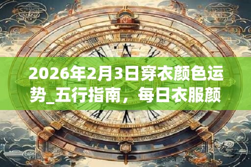 2026年2月3日穿衣颜色运势_五行指南,每日衣服颜色幸运色 2026年2月3日穿衣颜色运势_五行指南,每日衣服颜色幸运色