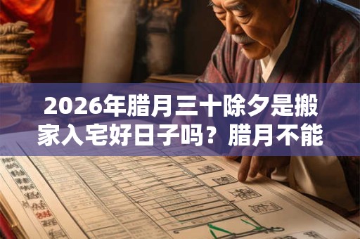 2026年腊月三十除夕是搬家入宅好日子吗?腊月不能搬家吗? 2026年腊月三十除夕是搬家入宅好日子吗?腊月不能搬家吗?