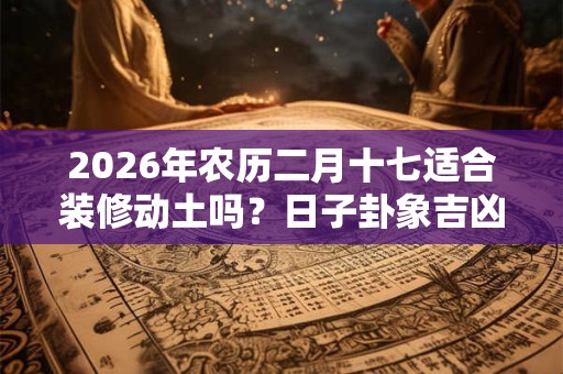 2026年农历二月十七适合装修动土吗？日子卦象吉凶？